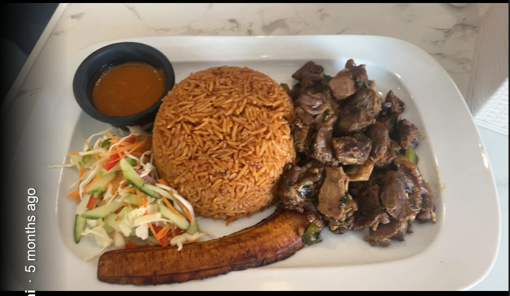 Jollof Rice & Beef Suya